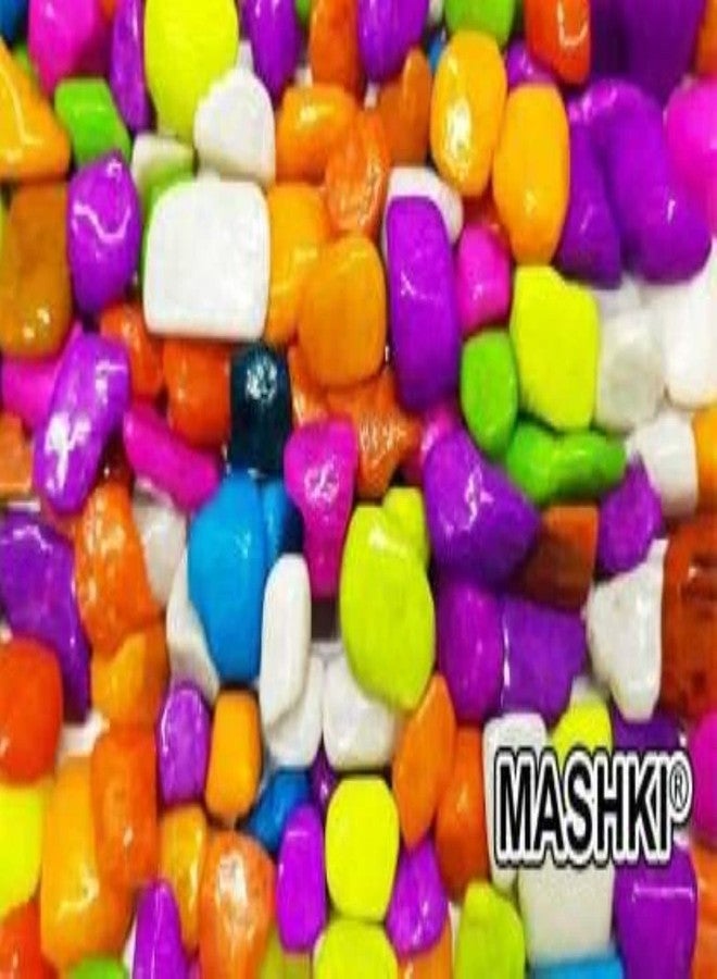 MASHKI Multicolor Polished Natural River Gravel Stones for Aquarium, Vase Filler, and Landscaping - Vibrant Decorative Pebbles for Fish Tanks (2, Kilograms) - Image 1